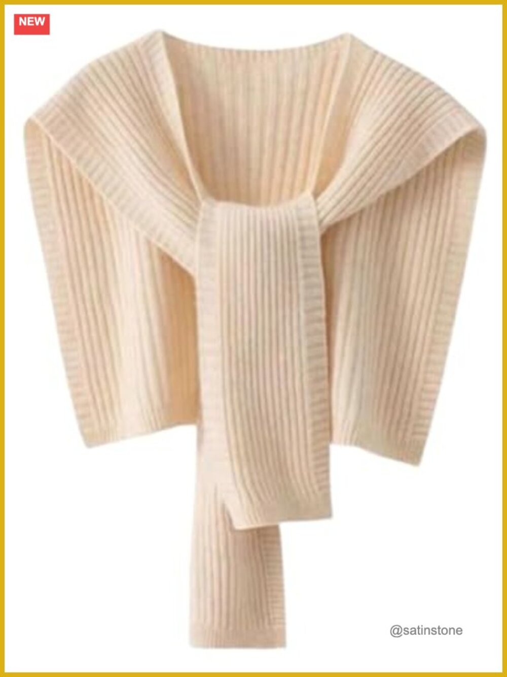 Knitted Shawl Wrap Vertical Stripes Cozy Scarf Cape Lightweight Layer All